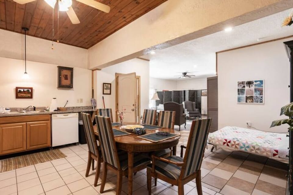 dining room table towards sink and dishwasher