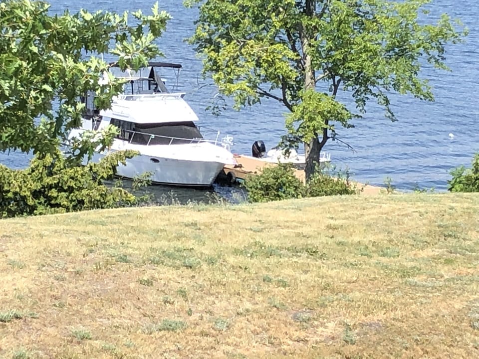 View shore side of your personal dock. Large enough for your yacht!