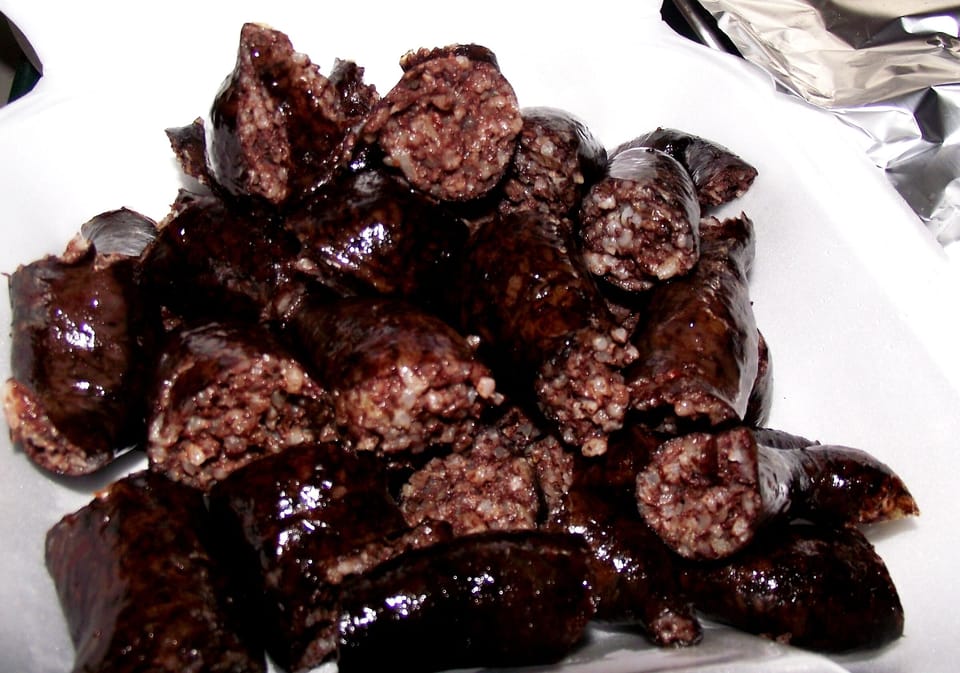 Morcillas! Hot or spicy delicious puertorrican sausage. 