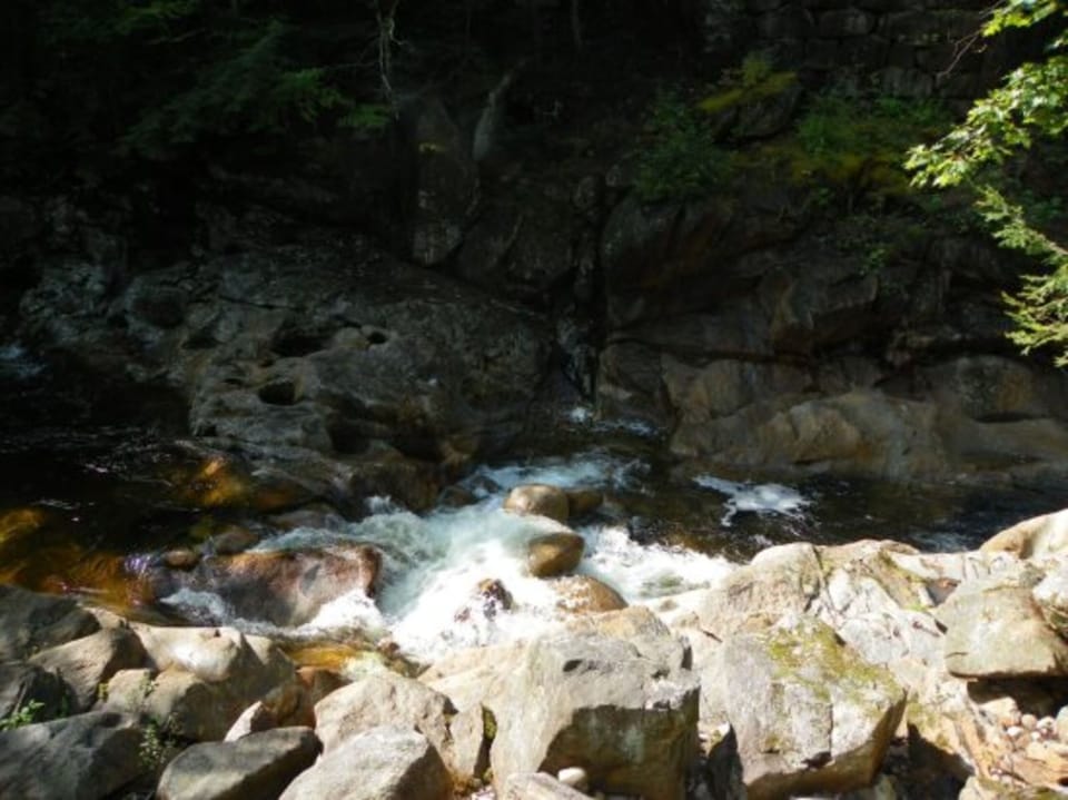 River below the Riverside Terrace Condo in Lincoln, New Hampshire