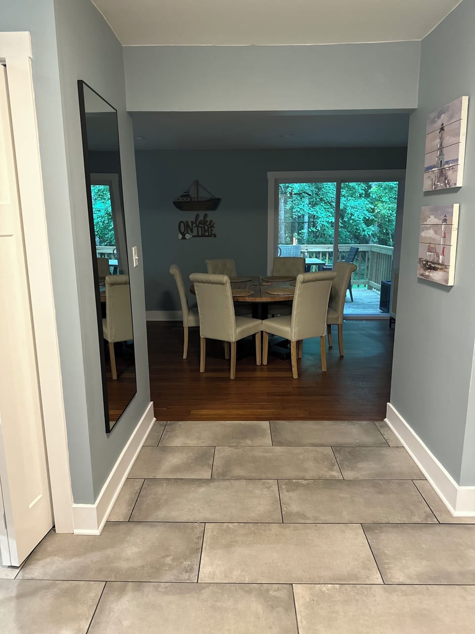 View from front door into home