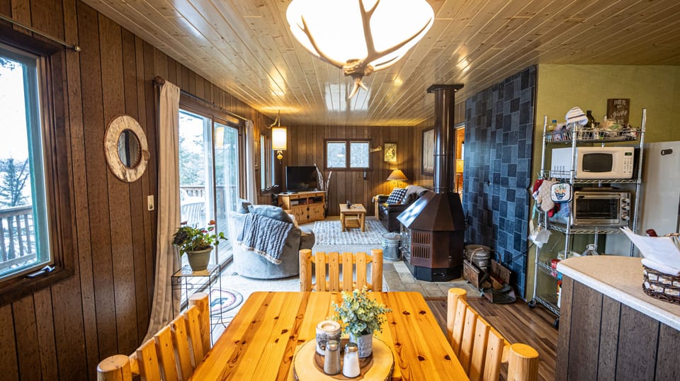 Dining room looking into living room
