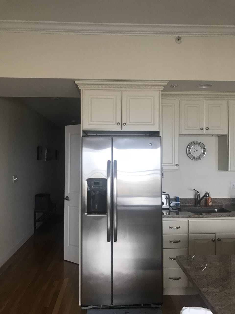 Fridge with ice crusher
