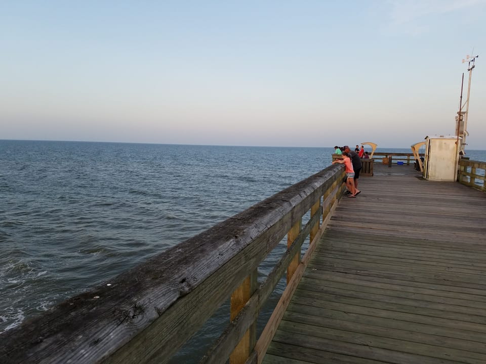 St. John's County Fishing Pier at sunrise.
