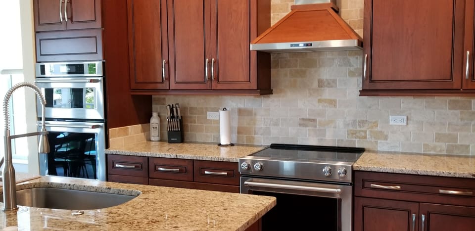 Lots of prep space, granite counters & stainless appliances, all with a view!