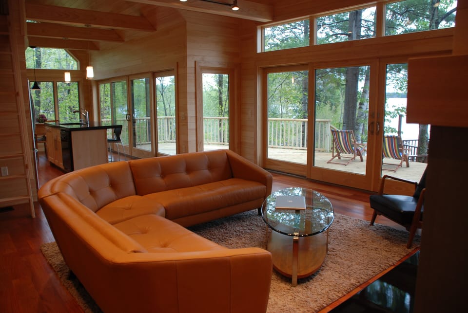 living room looking into kitchen