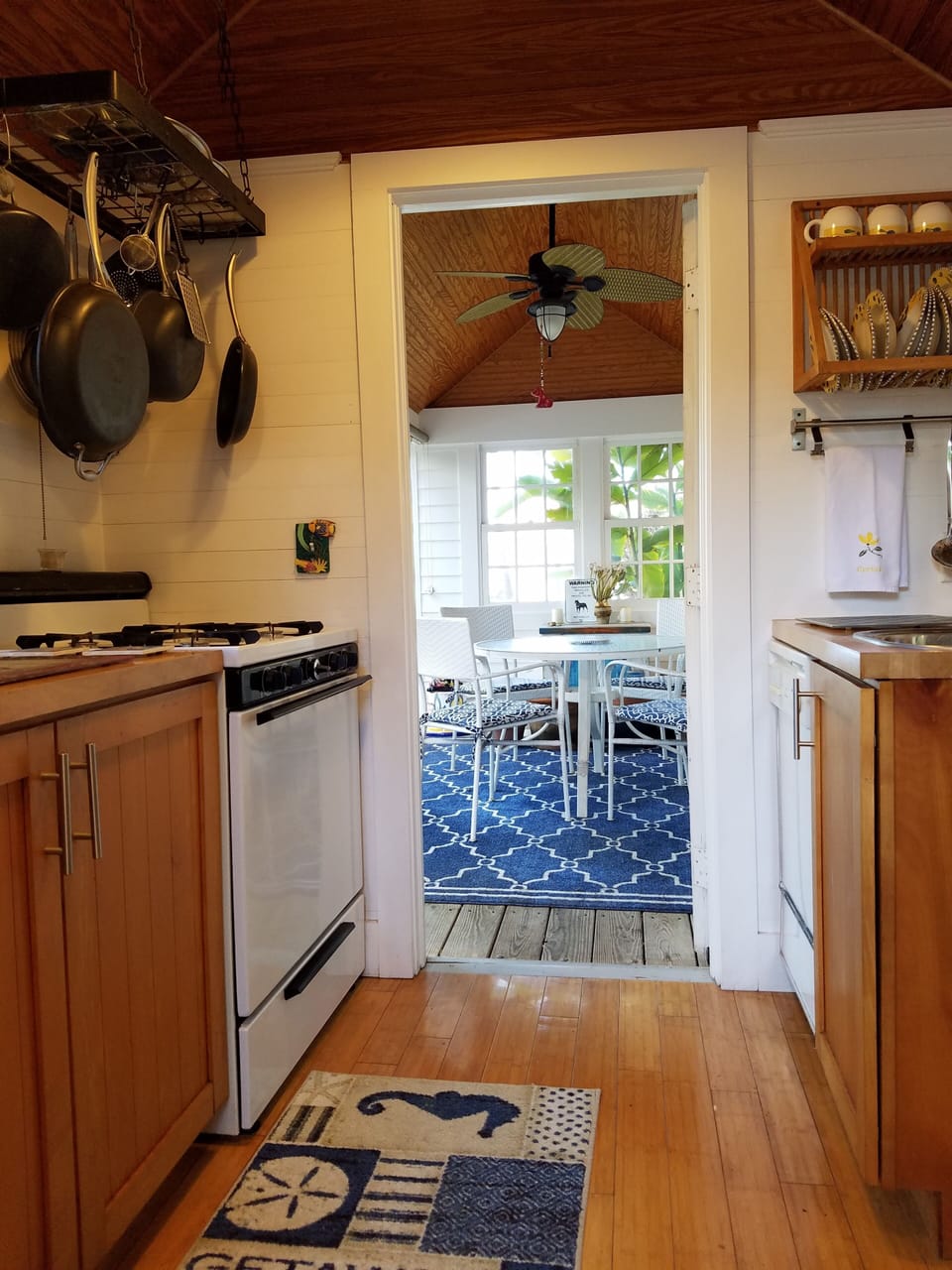 Kitchen that flows out to the covered Lanai