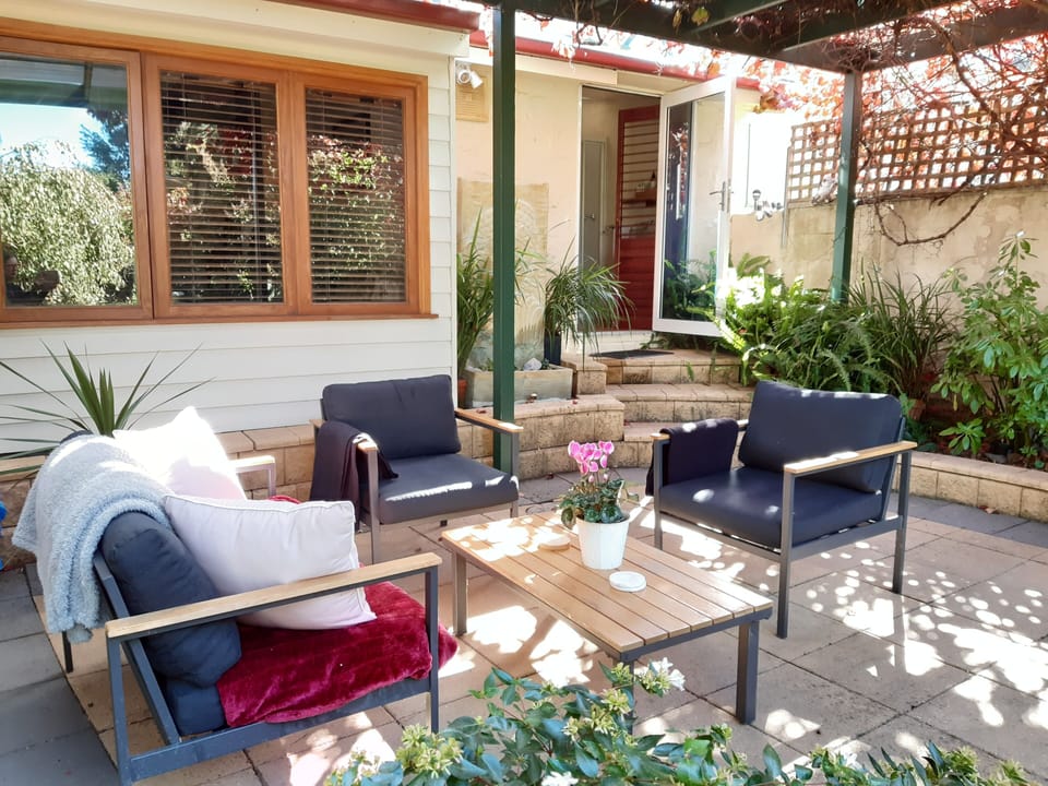 Lovely private space for a coffee or wine after your days exploring.