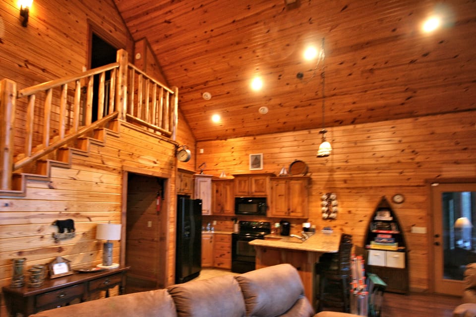 View from front door looking toward kitchen.