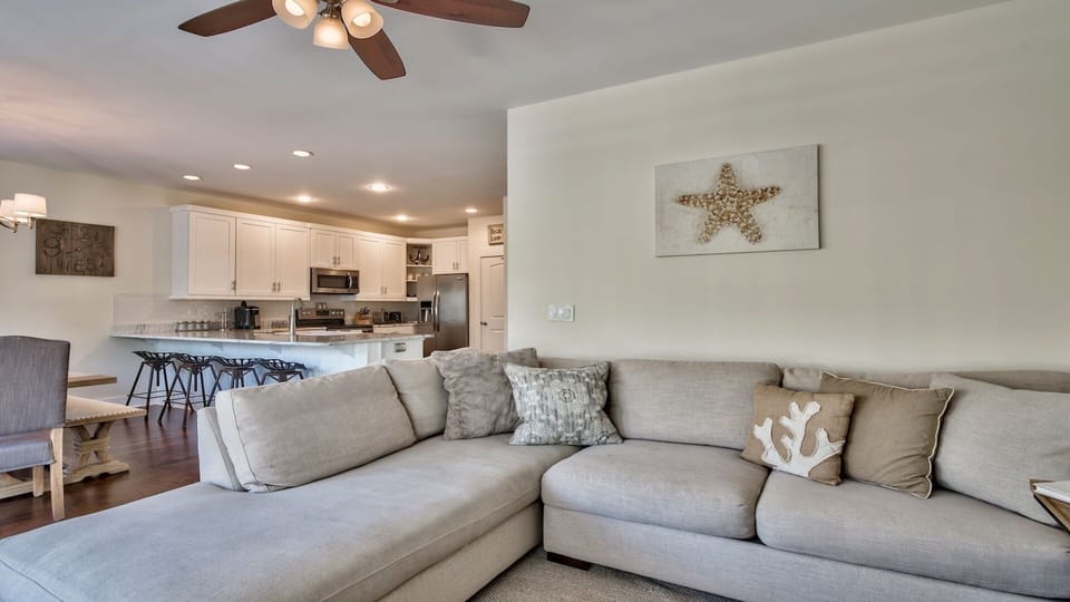 2nd Floor Living Space with Large Sectional Couch