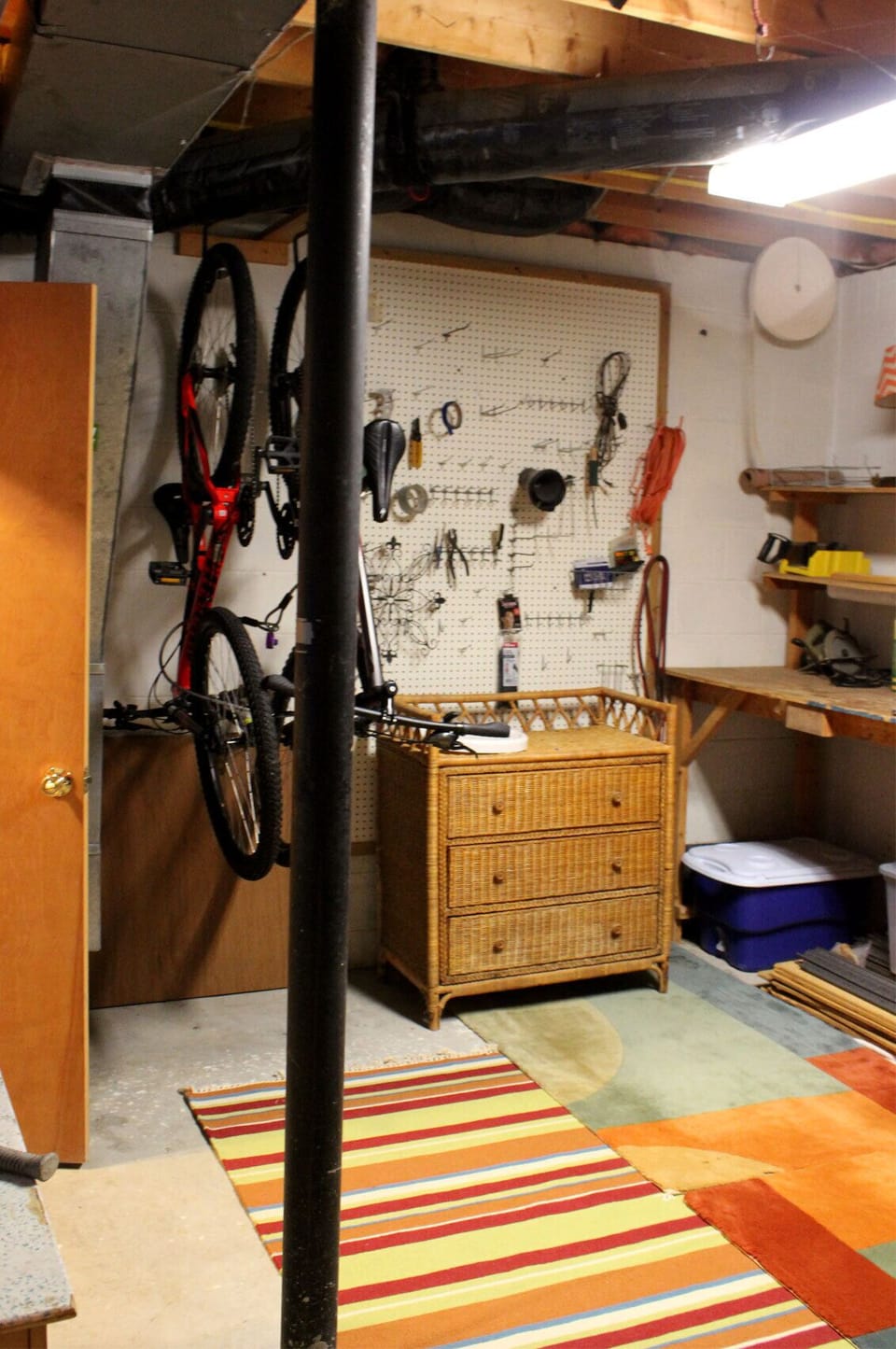 Storage area and workspace