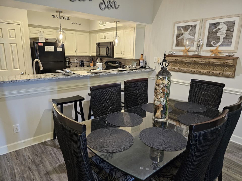 dining area and kitchen