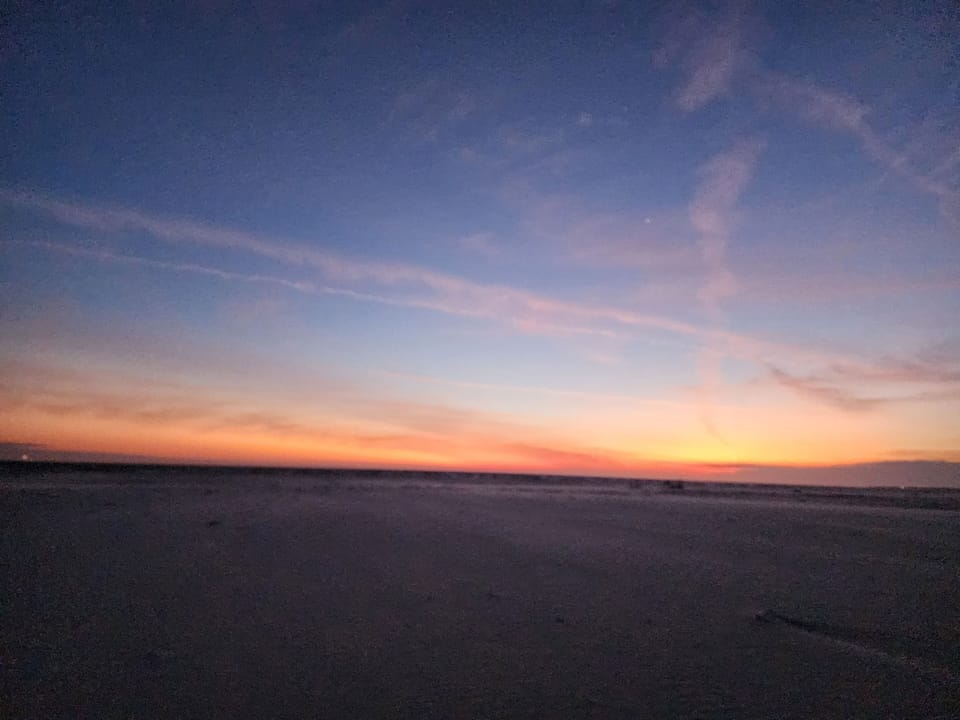sunset on the beach