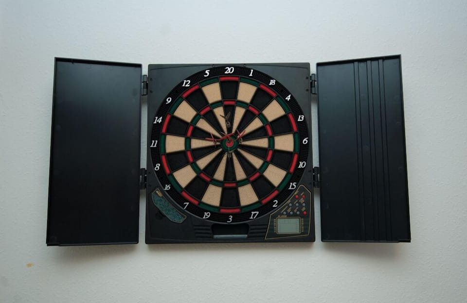 Have fun playing darts in the game room