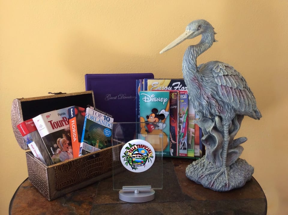 Find out about local attractions at the information table in the living room