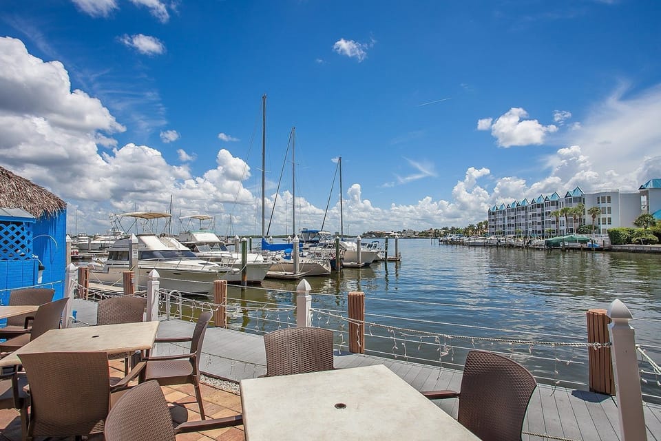 Outdoor Seating at Dolphin Tiki