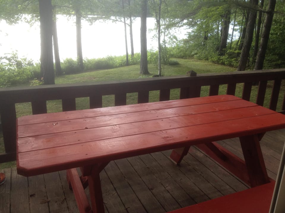 enjoy morning coffee on the deck