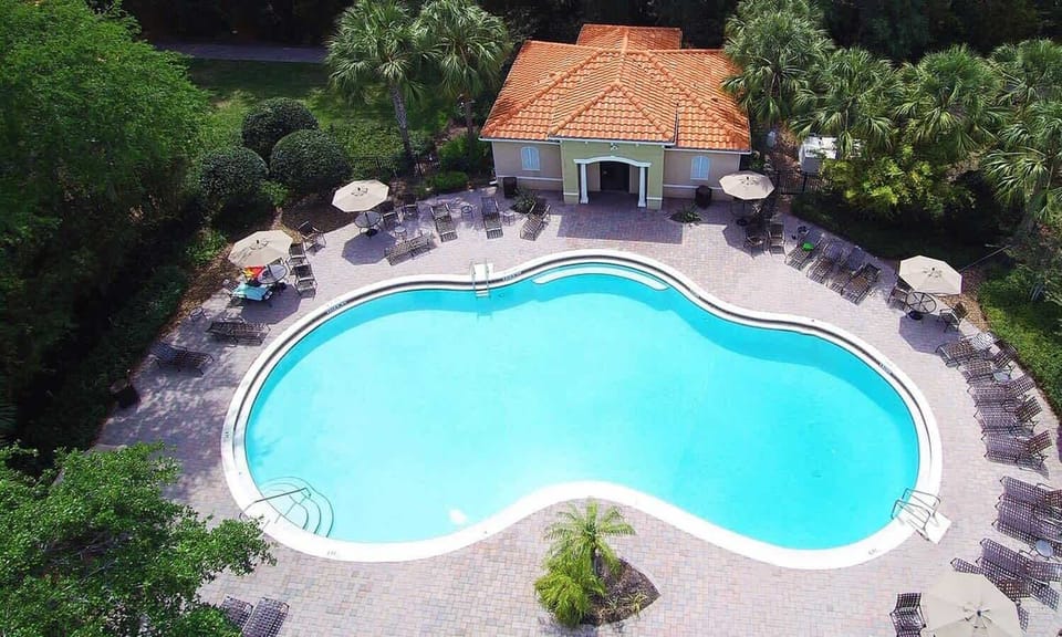 Compass Bay Resort Pool DroneView 