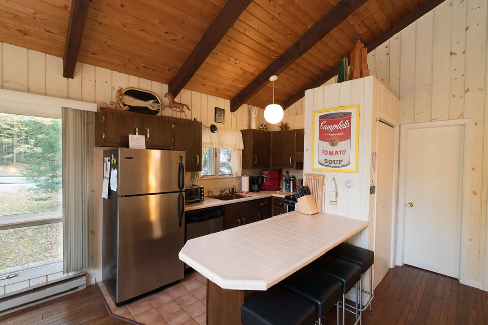 Kitchen with additional counter seating
