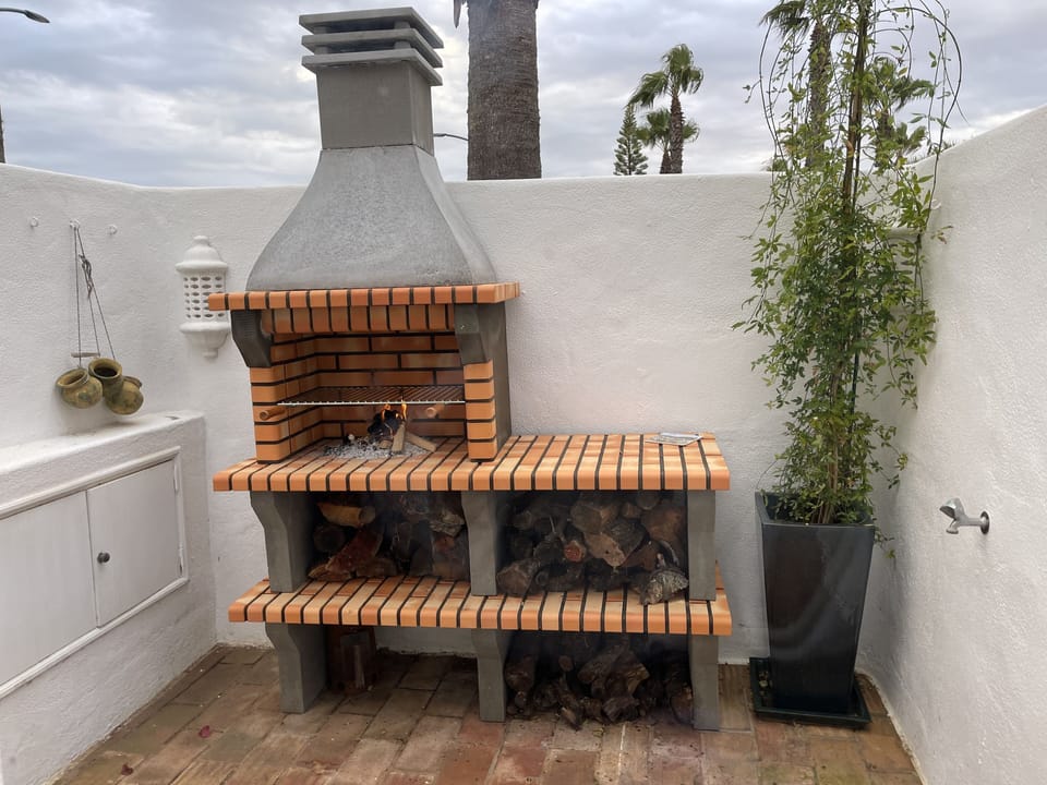 BBQ area outside kitchen 