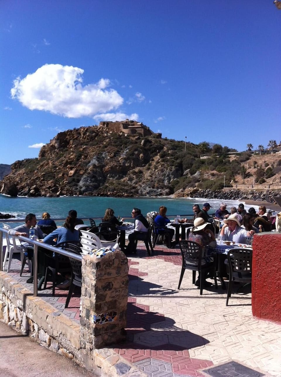 Restaurant and beach near Cartagena