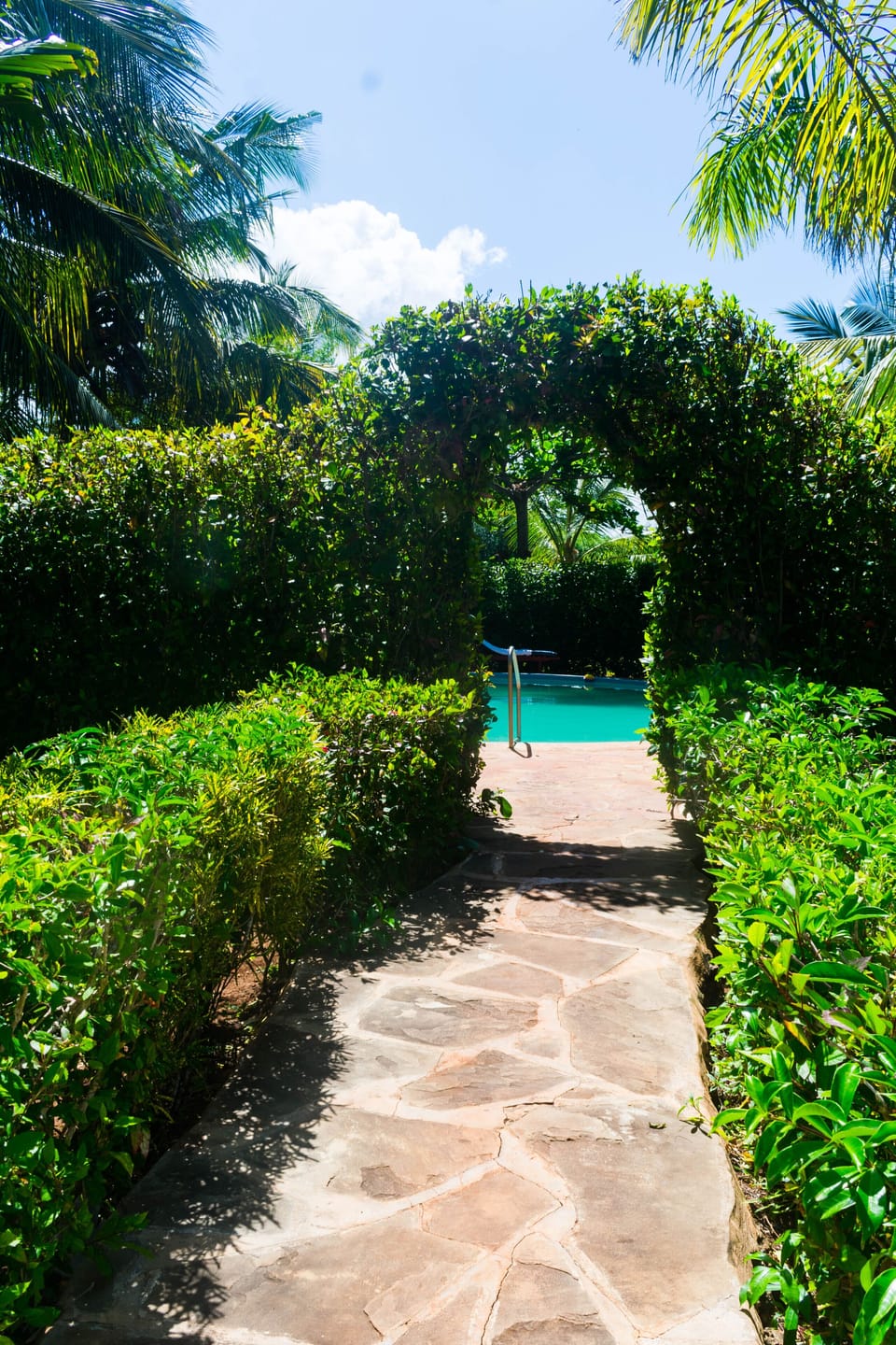 pathway to the pool