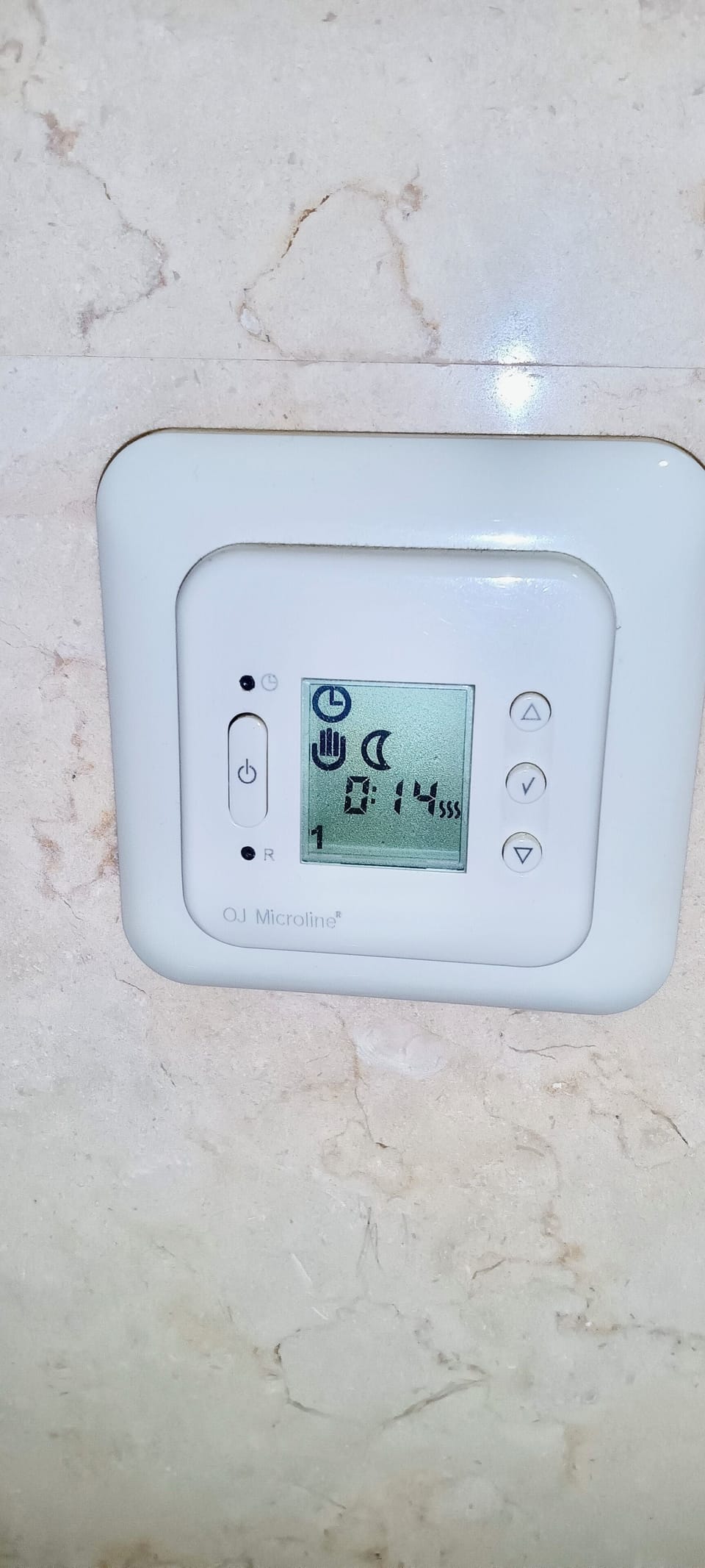 .....the luxury continues, underfloor heating control in Bathroom