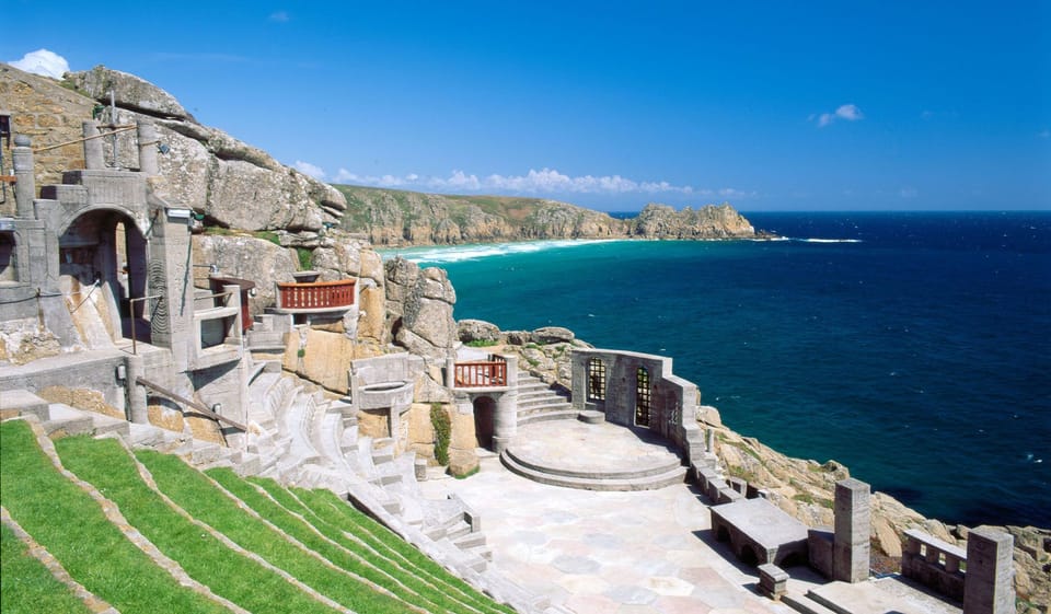 The world-famous Minack Theatre (and Porthcurno beach) - 13 miles down the coast