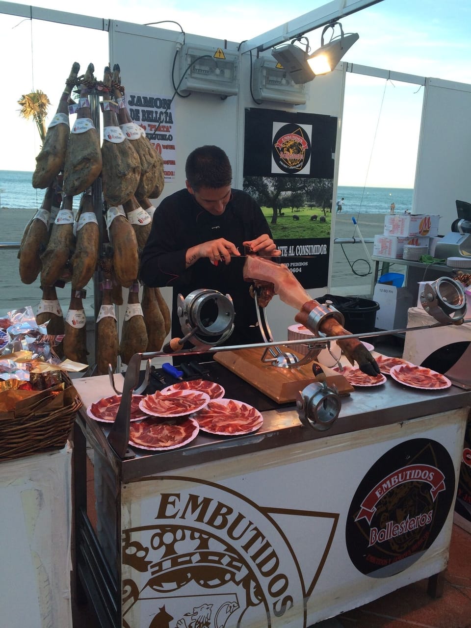 The World Ham Competition held in August, Estepona.  Approximately 70 stalls.
