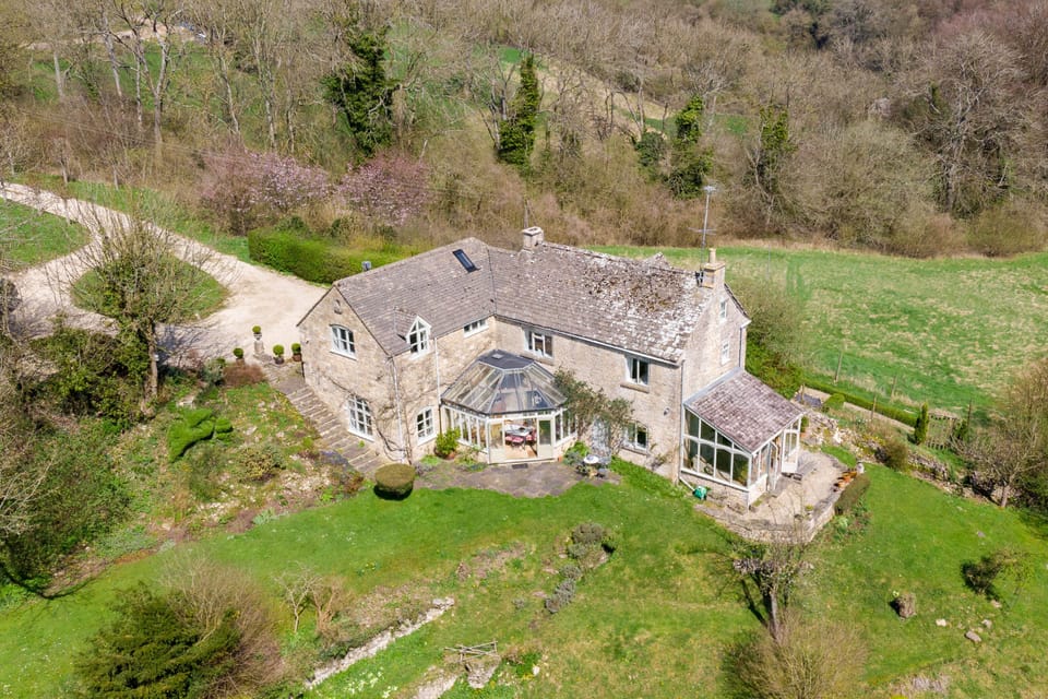 Aerial view in early spring