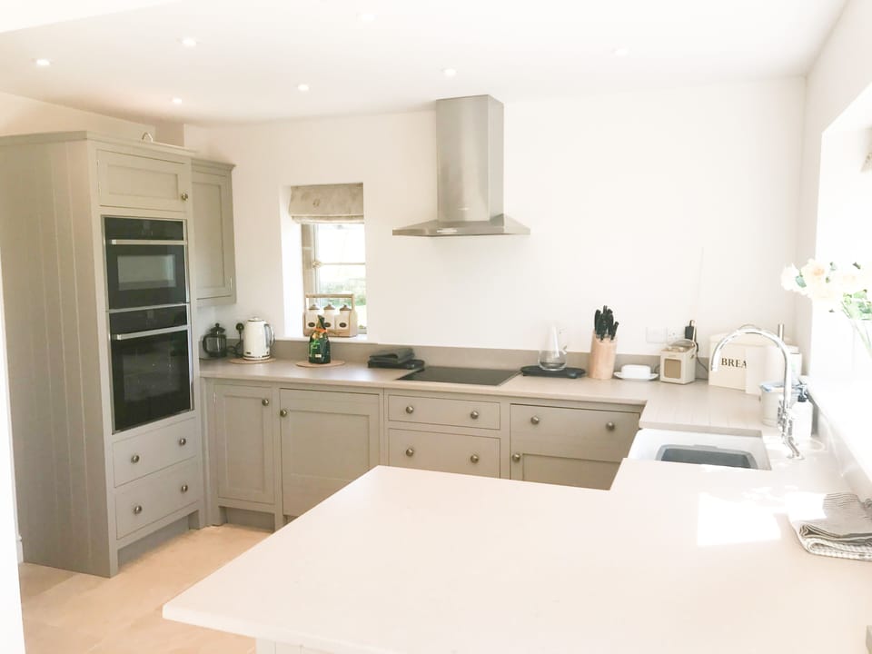 Kitchen open plan to dining room