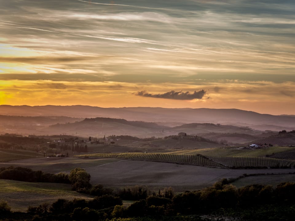 Sunset view from terrace