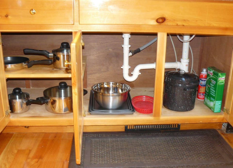 The well stocked kitchen.