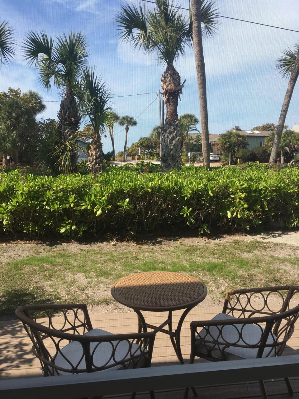 View from the screened patio area to Beach Access