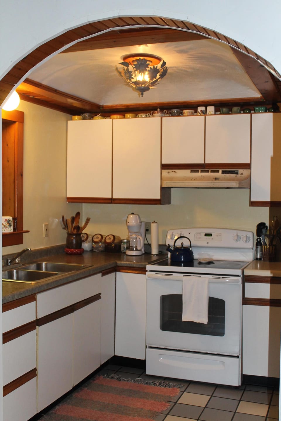 Fully functional kitchen with attached half bathroom