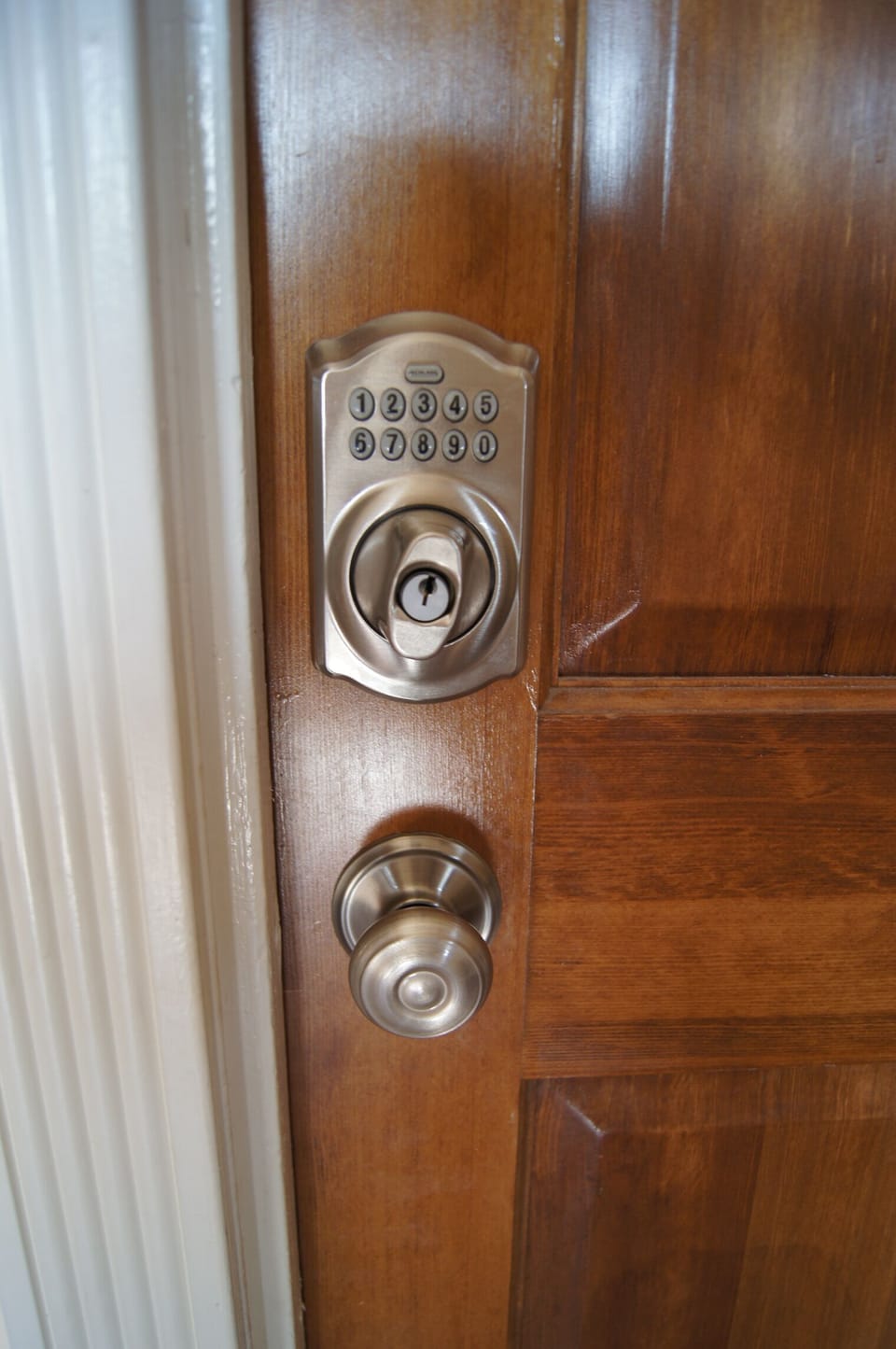 Electronic Keypad Entry Lock. No Keys to Misplace or Lose!