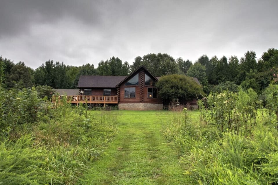 There are 2 miles of miles of private meadow and woodland trails for hiking and we  provide an electric golf cart for exploring the property.