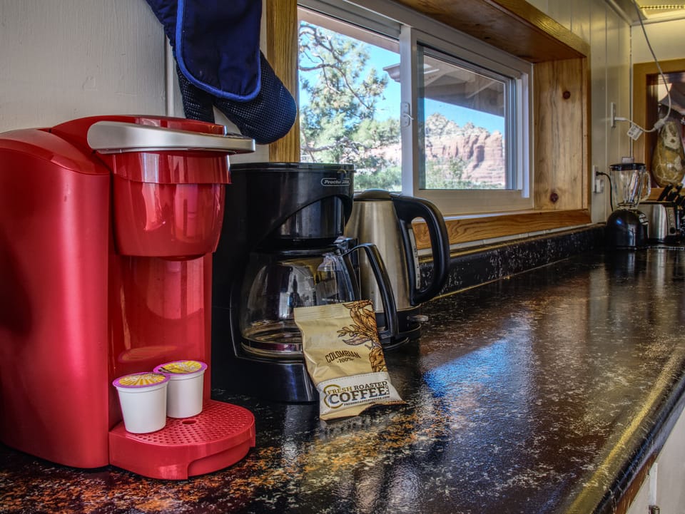 View of Coffee Pot rock from the kitchen! 