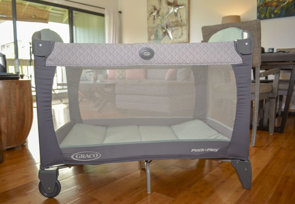 Fold up "pack and play" crib