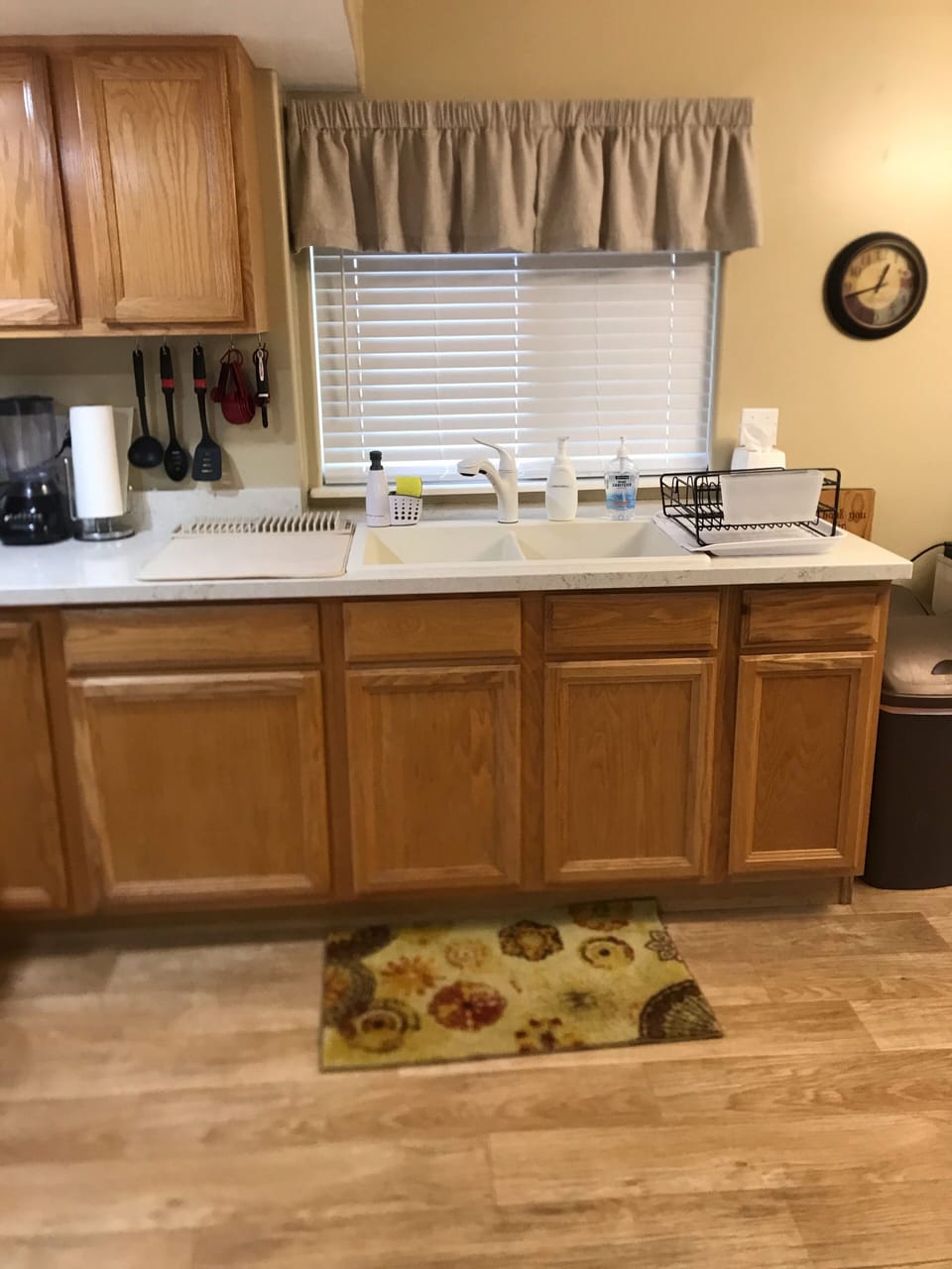 New quartz countertops and double sink