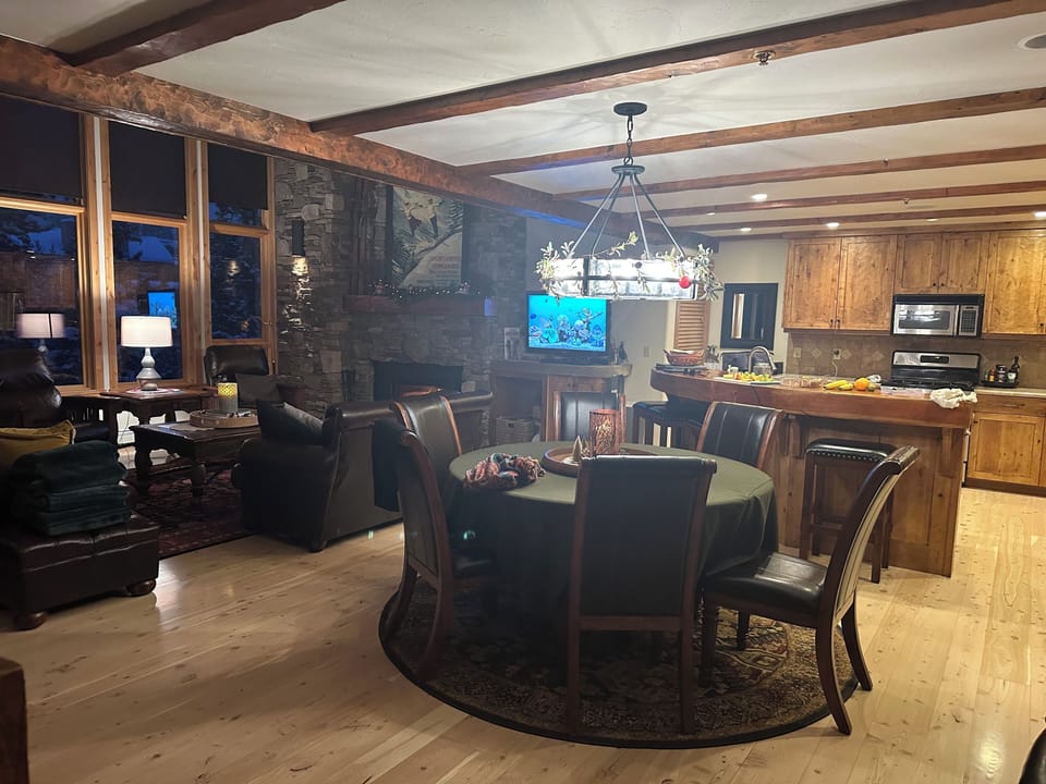 Open kitchen and living room