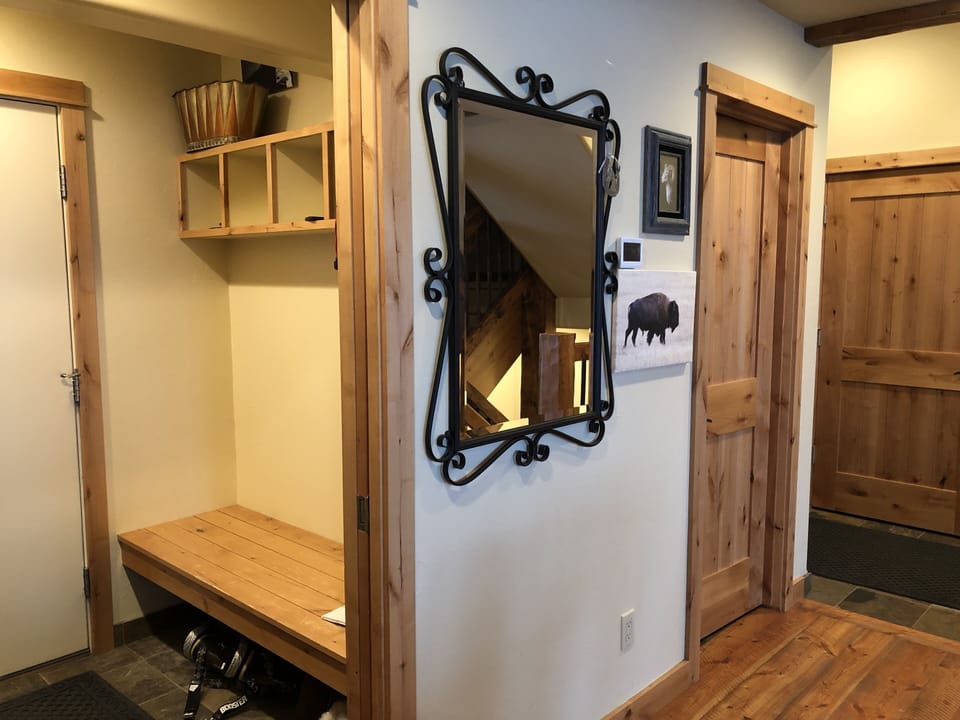coat room area from the garage and next to half bath