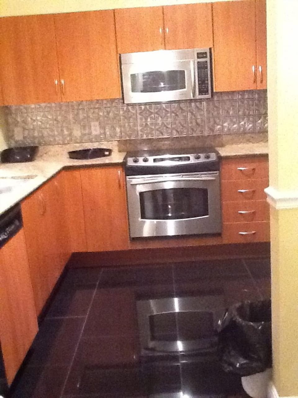 Kitchen is Granite and Stainless, new granite floor