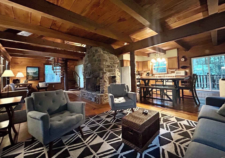 Open floor plan is spacious yet cozy