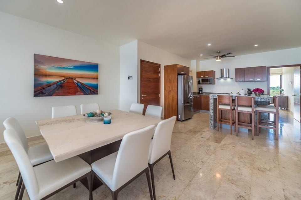 Dining Area - Nikte condo 7, 4th level penthouse Akumal Mexico vacation rental