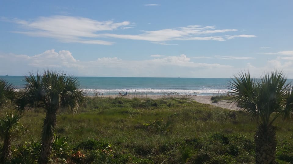 Beach view from master bedroom window