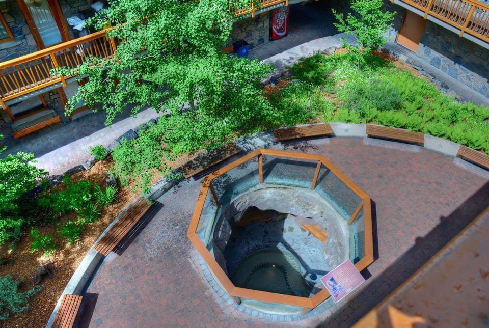 Relax in the hot pools.