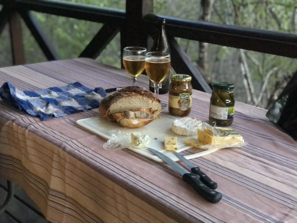 Enjoy lunch on the deck overlooking the watering hole