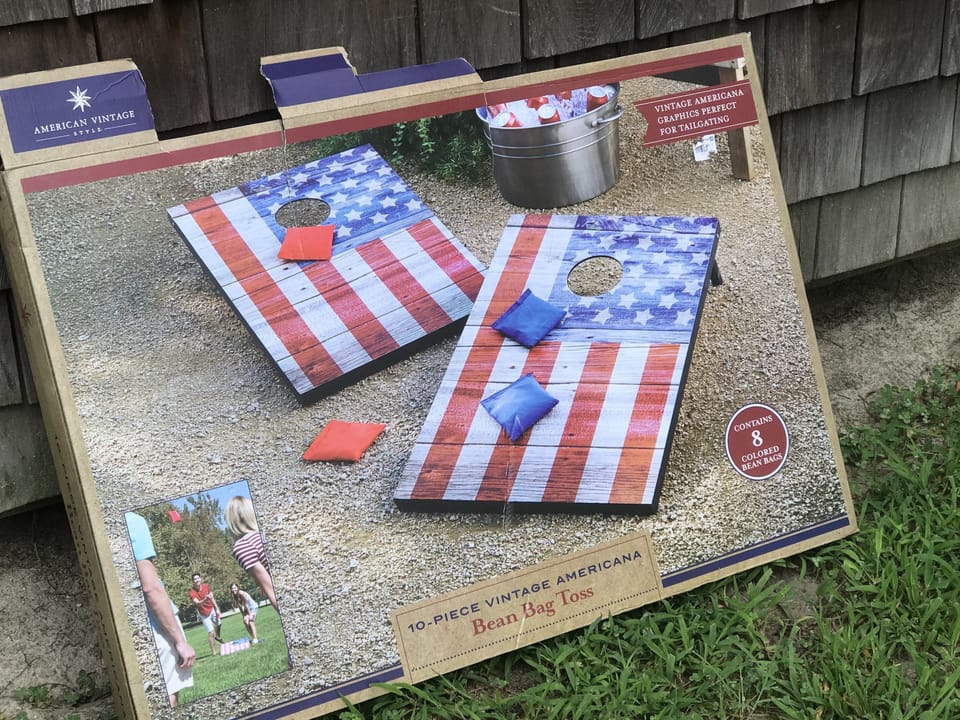 Enjoy some Corn Hole in the backyard 