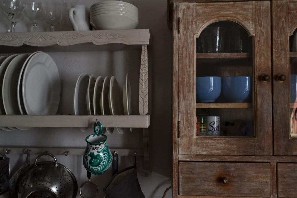 We provide a few basics for your use , tea ,coffee , sugar,salt pepper, spices